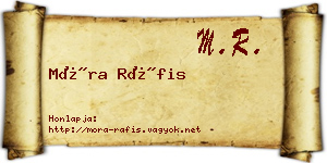 Móra Ráfis névjegykártya